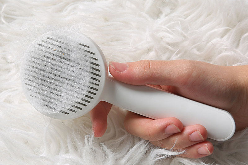 Pet Self Cleaning Cat Brushes, Cat Grooming Brush for Dogs Cats for Long Haired & Short Hair Gently to Remove Loose Undercoat, Mats Tangled