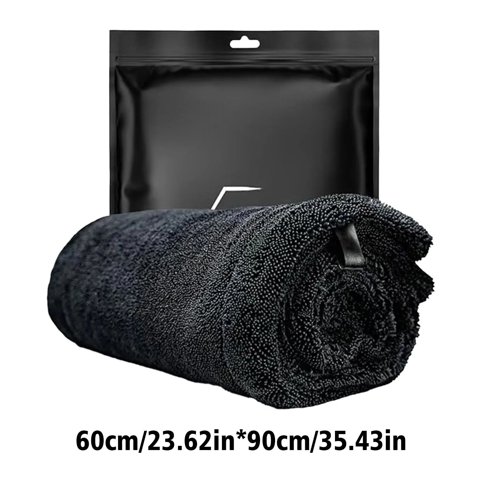 Premium Black Microfiber Twisted-Loop Towels for Car Cleaning Multifuntion Professional Super Soft Car Cleaning Drying Cloth