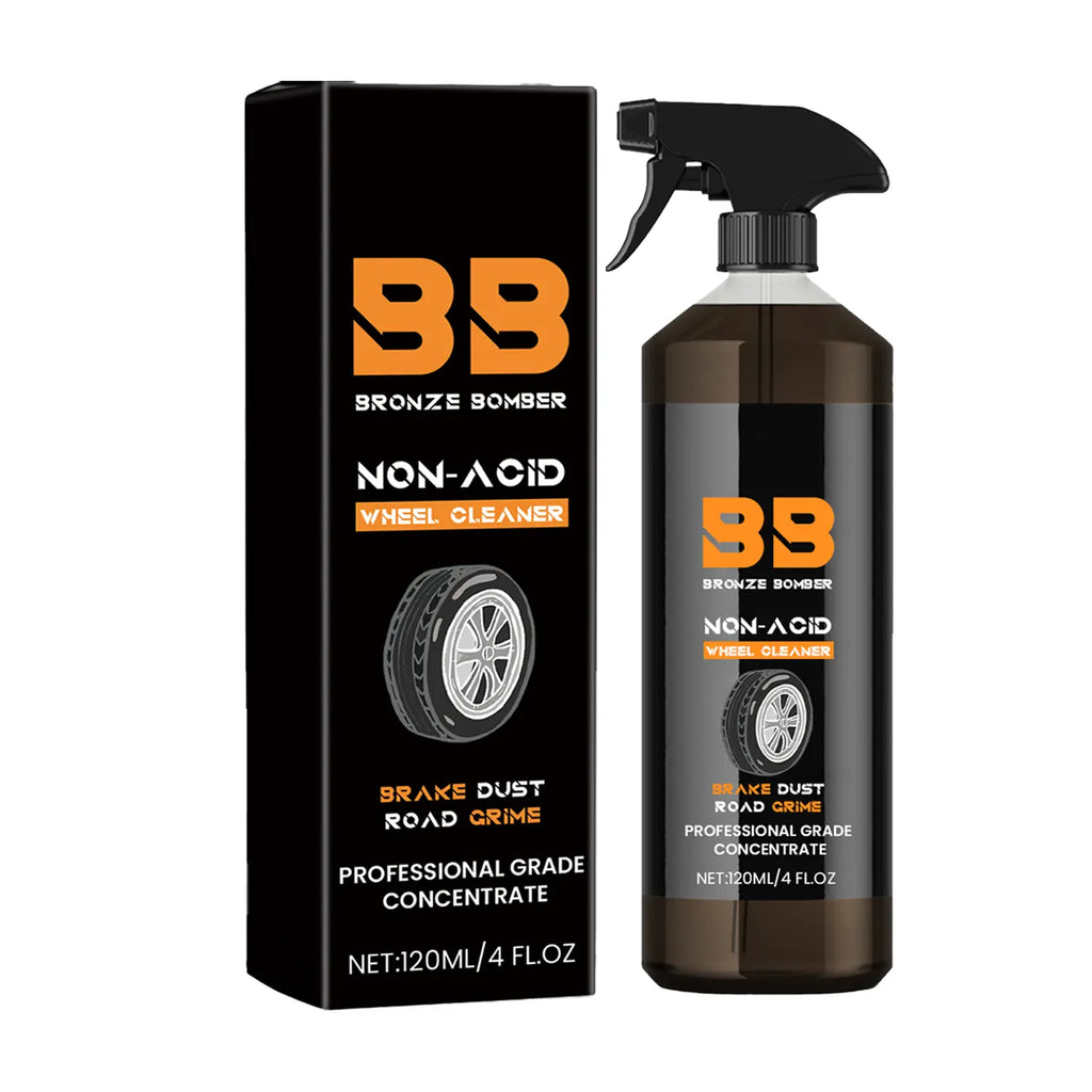 120ML Automotive Rust Remover Spray - Fast-Acting Iron & Rust Cleaner for Wheels, Rims, Metal Surfaces - Car Detailing, Detailing Products Chemicals - Safe for Most Automotive Finishes, Cars, Motorcycles