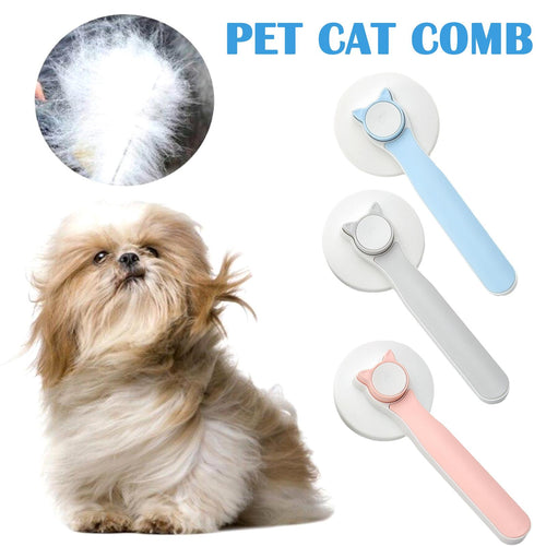 Pet Self Cleaning Cat Brushes, Cat Grooming Brush for Dogs Cats for Long Haired & Short Hair Gently to Remove Loose Undercoat, Mats Tangled
