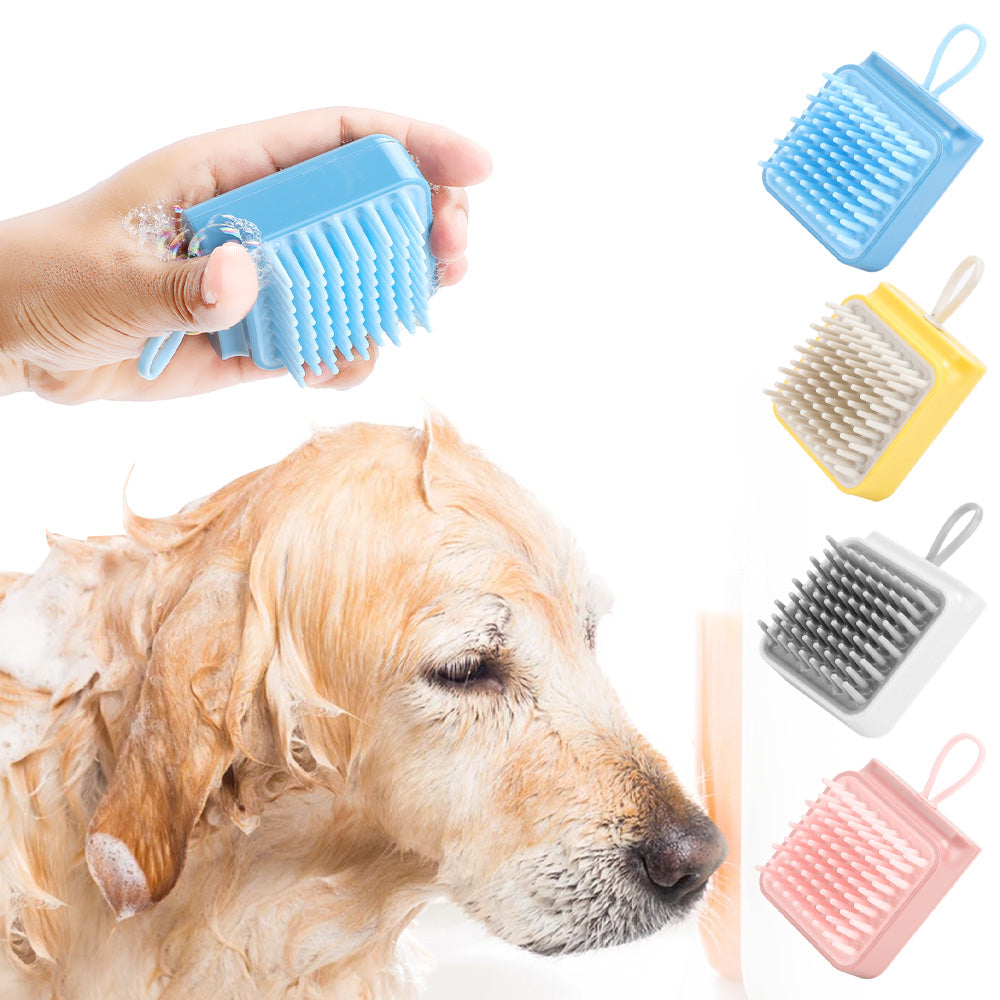 Pet Dog Cat Bath Brush Comb Multifunctional Brush Hair Fur Grooming Massaging Washing Comb Wet and Dry Remove Hair Knots