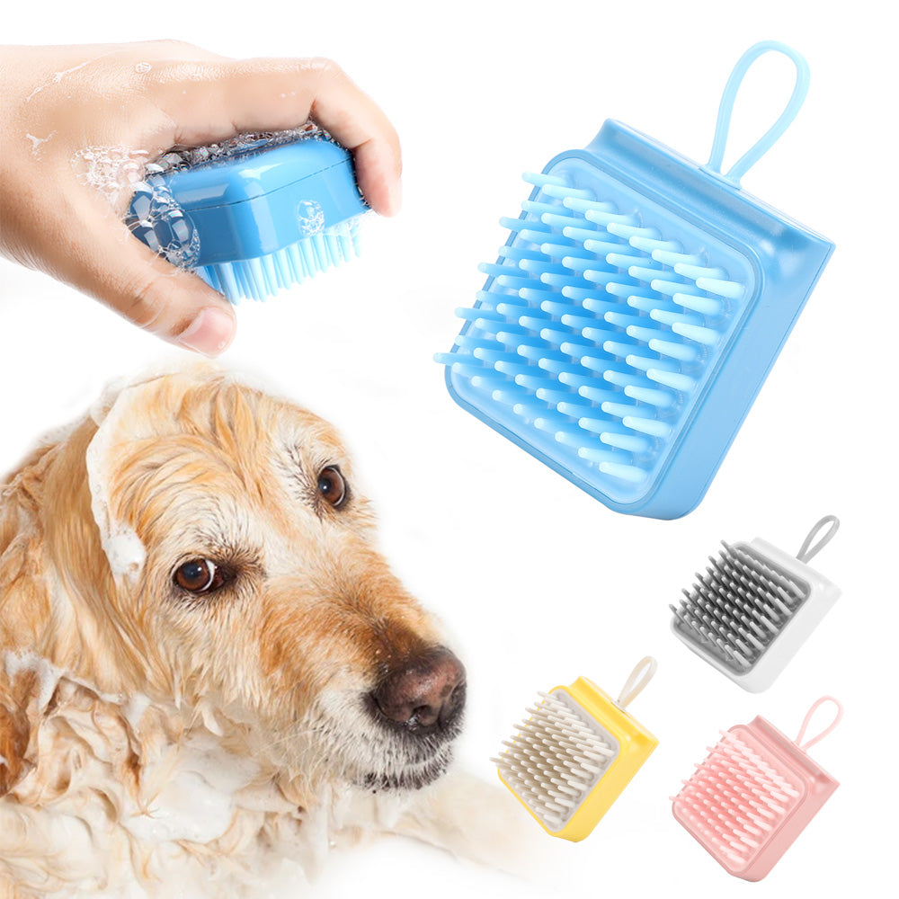 Pet Dog Cat Bath Brush Comb Multifunctional Brush Hair Fur Grooming Massaging Washing Comb Wet and Dry Remove Hair Knots