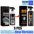 120ML Automotive Rust Remover Spray - Fast-Acting Iron & Rust Cleaner for Wheels, Rims, Metal Surfaces - Car Detailing, Detailing Products Chemicals - Safe for Most Automotive Finishes, Cars, Motorcycles