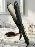 2 in 1 Hair Straightener Curler, Ceramic Flat Iron with Adjustable Temp, Fast Heat Up, Dual Voltage, Anti-Scald Hair Styling Tool for Home & Travel