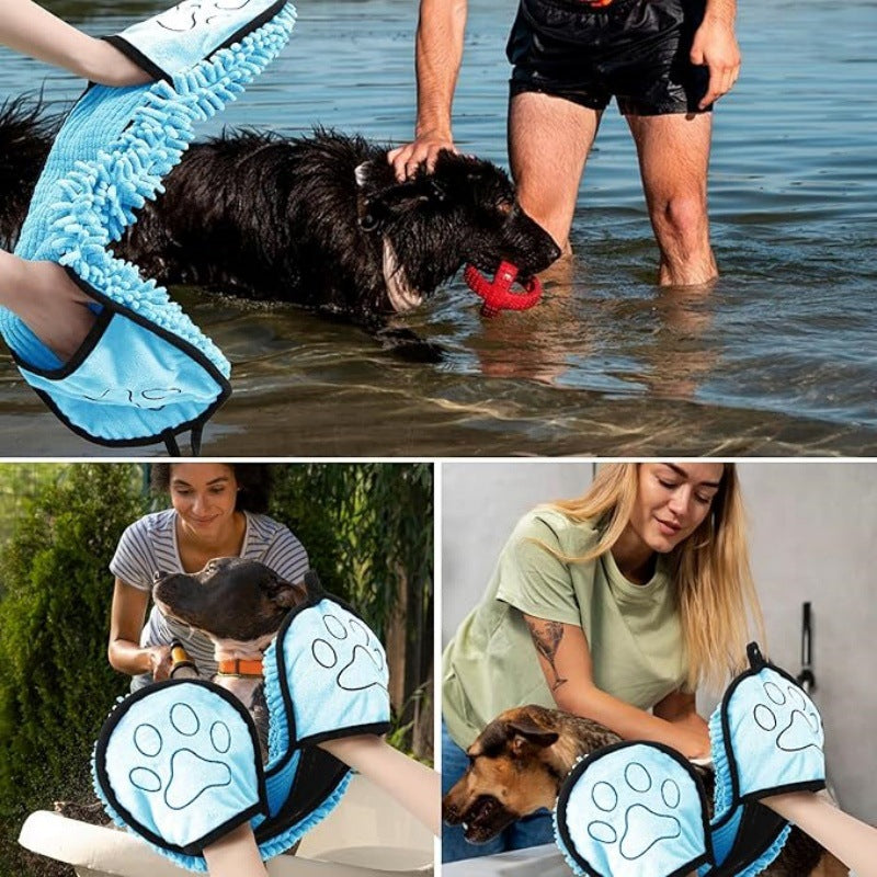 Pet Bath Towel, Specially Designed for Dogs, Quickly Absorbs Water, Cat and Dog Bath Towel