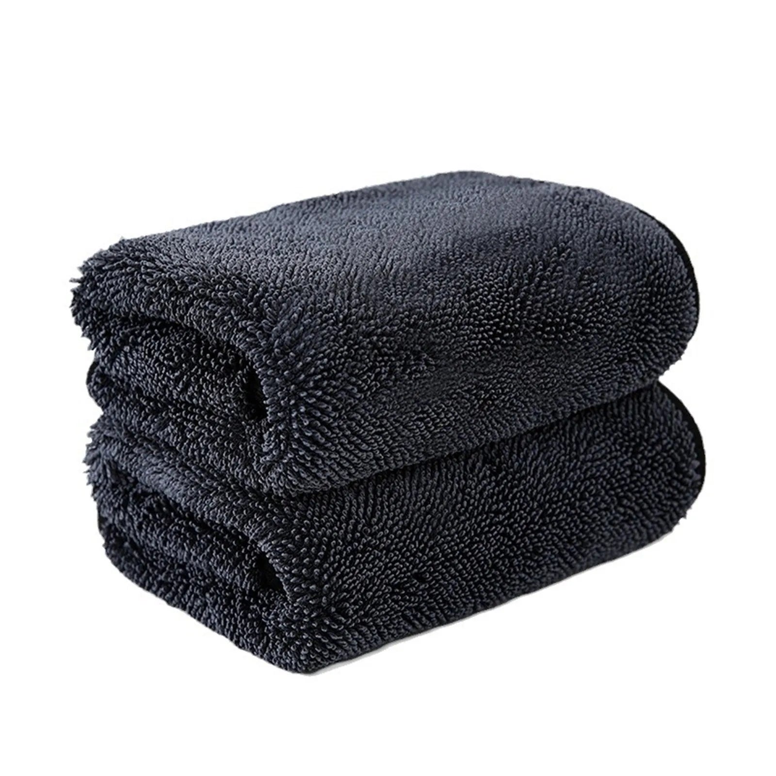Premium Black Microfiber Twisted-Loop Towels for Car Cleaning Multifuntion Professional Super Soft Car Cleaning Drying Cloth